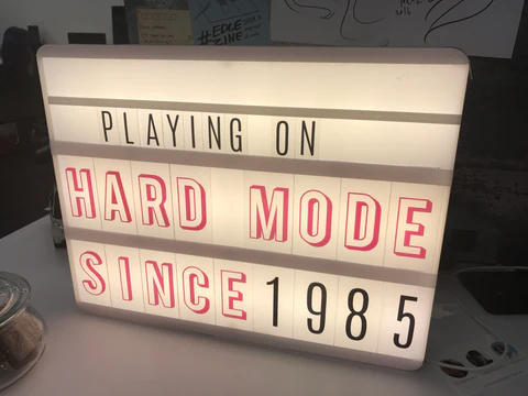 Tabletop marquis sign